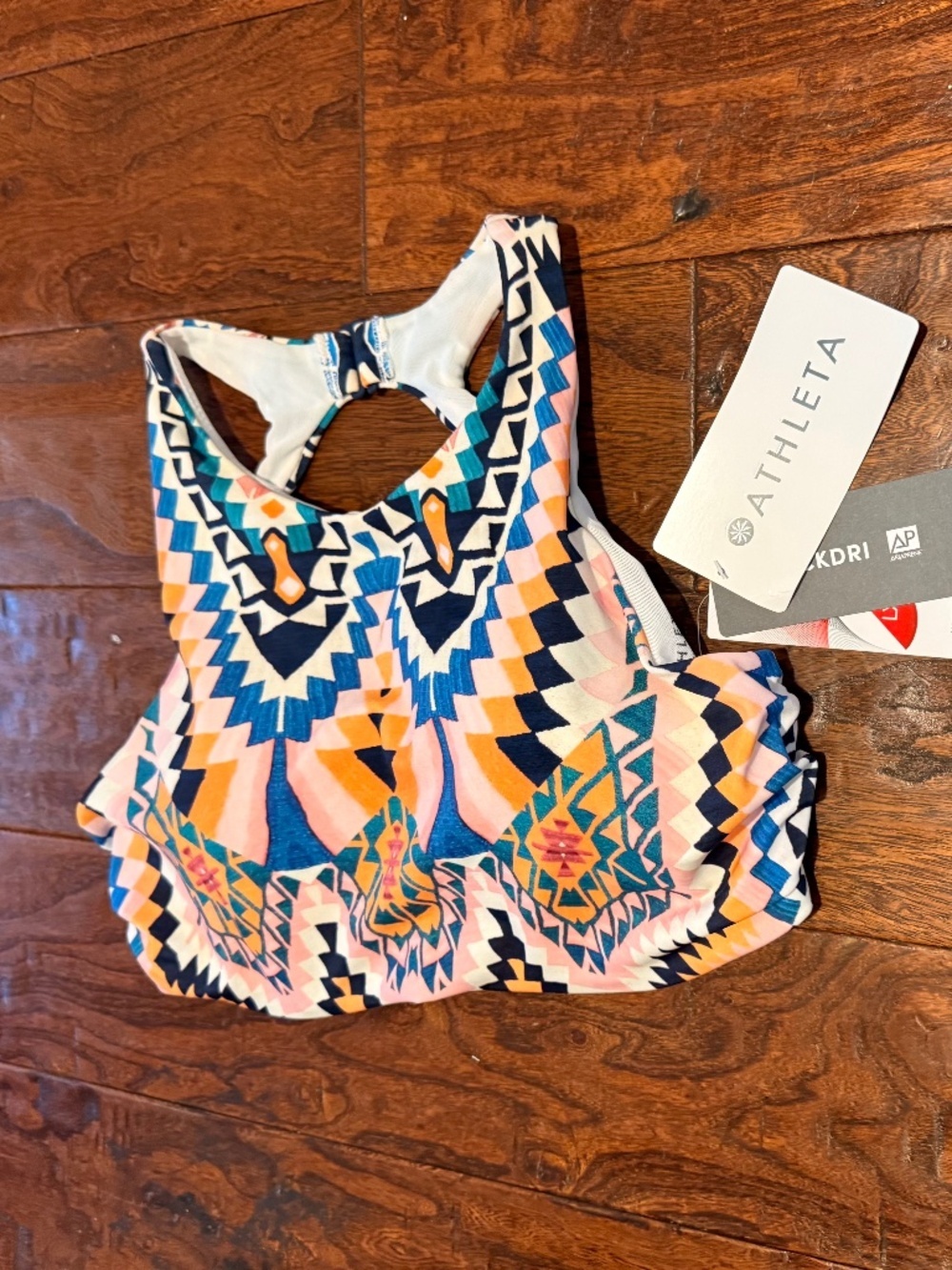 NWT Athleta Desert Geo High Neck Underwire Bikini Top Aztec